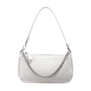 Crocodile and Chain Shoulder Bag